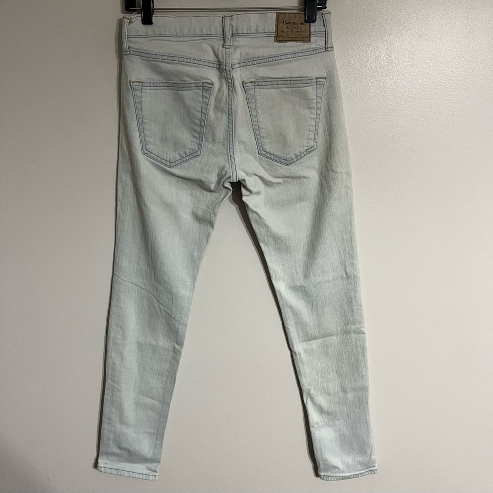 Women's Abercrombie & Fitch‎ Super Skinny Size 28 X 30 White Denim Jeans - Picture 13 of 13